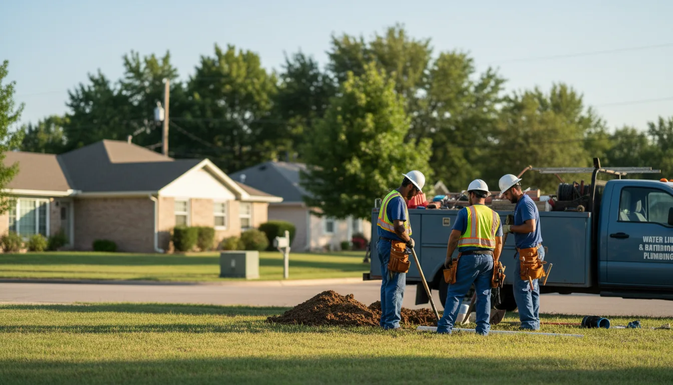 Residential water line and bathroom plumbing service in Arona, PA